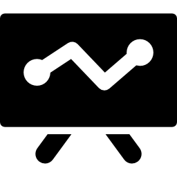 Business graph board icon