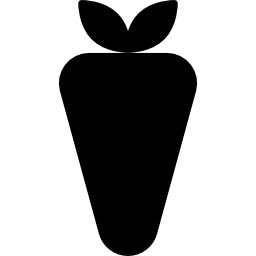 forma de zanahoria icono