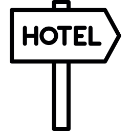 panneau routier de l'hôtel Icône