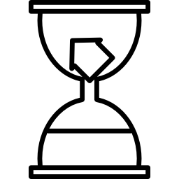 Hourglass with arrow icon