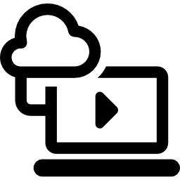 videos en la nube icono