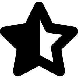 media estrella diminuta icono