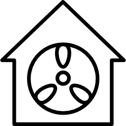 ventilación de la casa icono