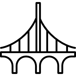 Arched bridge icon