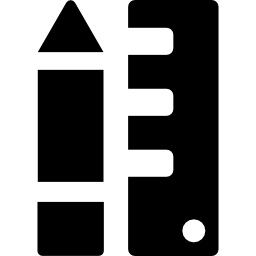 Pencil and ruler icon