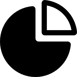 gráfico circular de datos icono