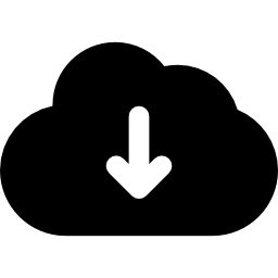 Cloud download sign icon