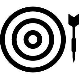 darten en bullseye icoon