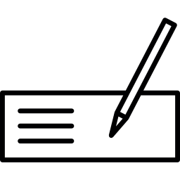 cheque schrijven icoon