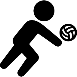 movimiento del jugador de voleibol icono