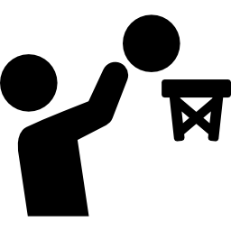 basketbalspeler en bal icoon