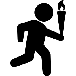 オリンピックの聖火を持つ男性 icon