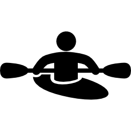 rafting en el río icono