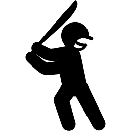 Игрок в крикет иконка