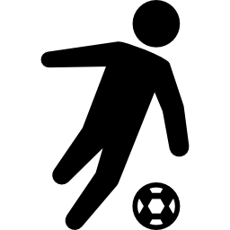 beweging van de voetballer icoon