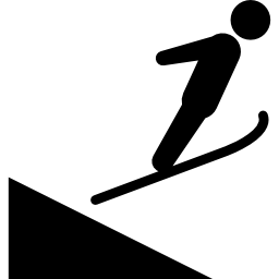 salto de esqui Ícone