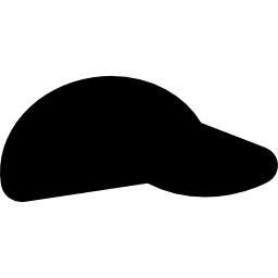 gorra perfil negra icono