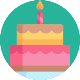 pastel de cumpleaños icono