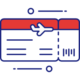 carte d'embarquement Icône