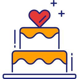 pastel de boda icono