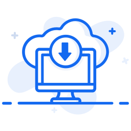 téléchargement en nuage Icône