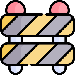 barrera de carretera icono