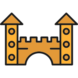 castillo de juguete icono