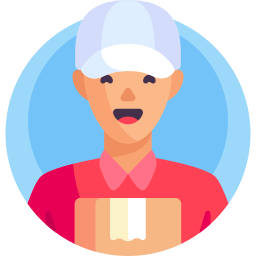 Delivery man icon