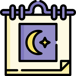 calendario lunar icono