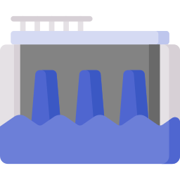 hydro-elektrische dam icoon