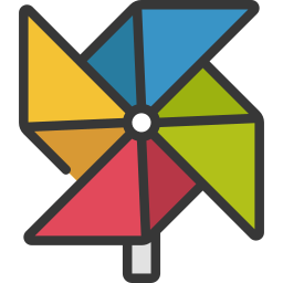 Toy windmill icon