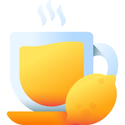 Горячий чай с лимоном иконка