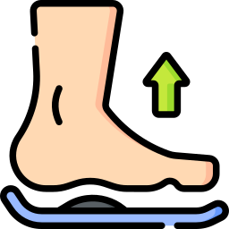 Flat foot icon