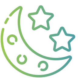 Moon and stars icon