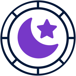 luna y estrellas icono