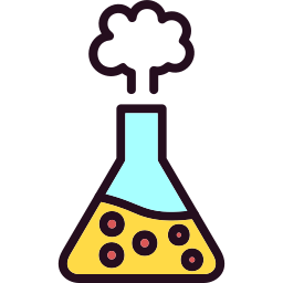 reacción química icono