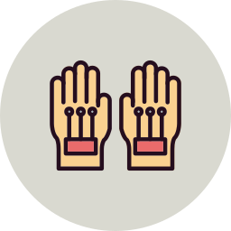 Wired gloves icon