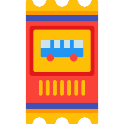 Bus ticket icon