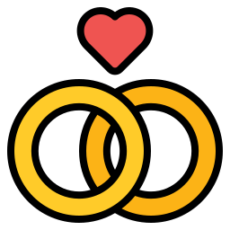 Wedding rings icon