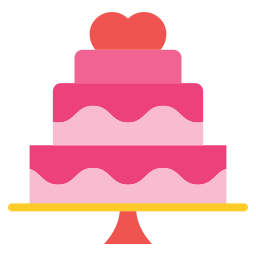 pastel de bodas icono