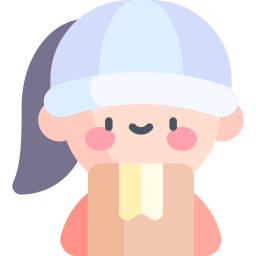 Delivery woman icon