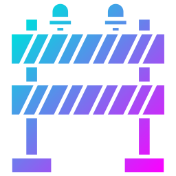 Traffic barrier icon