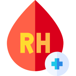 rh positivo en sangre icono