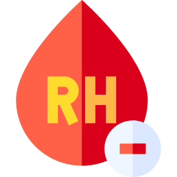 rh negativo en sangre icono