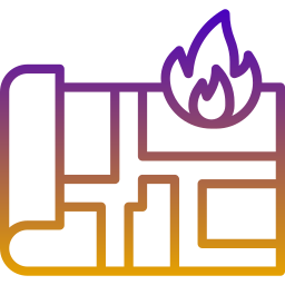 ubicación del fuego icono