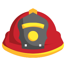 Fireman helmet icon