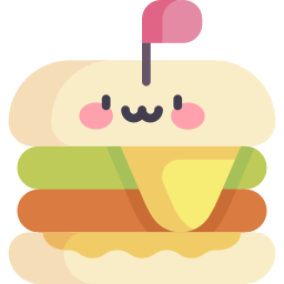 hamburger au fromage Icône