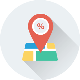 localisation sur la carte Icône