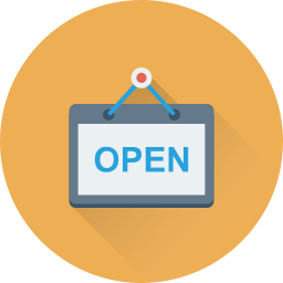 Open sign icon