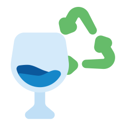 Glass recycling icon